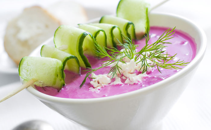 velouté betterave concombres