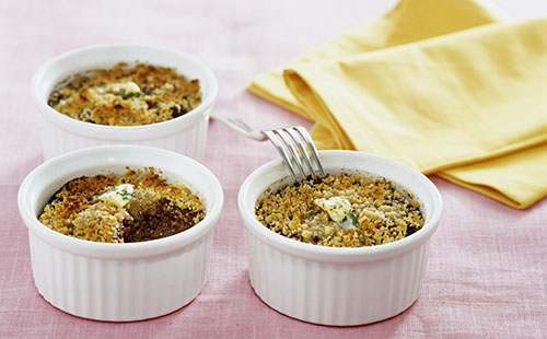 Parmentier de boudin noir au potiron et pain d'épices