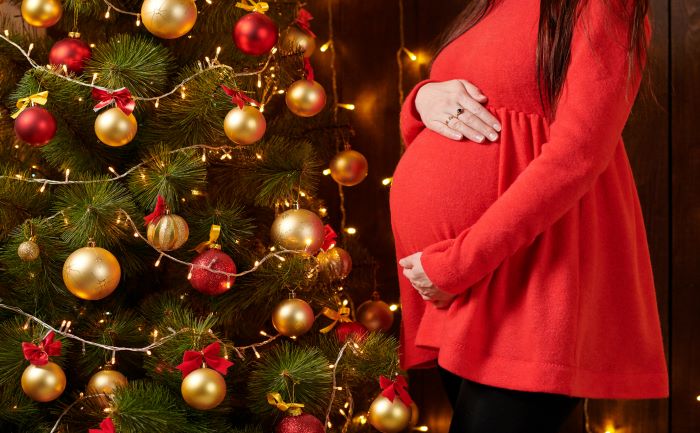 enceinte à Noël
